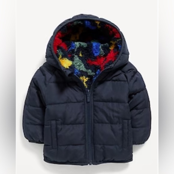 Old Navy Other - OLDNAVY REVERSIBLE PUFFER JACKET FOR BABY SIZE 3-6 Months